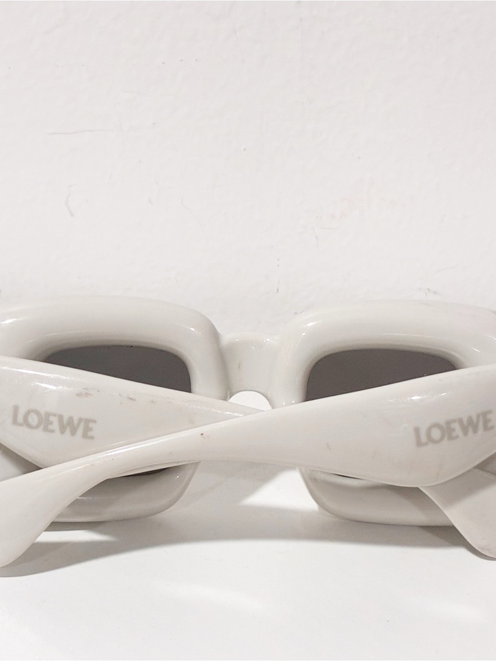 Loewe Inflated Rectangular‎ Square Sunglasses White - Picture 7 of 7